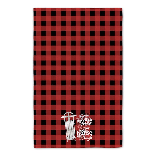 Open Sleigh Buffalo Print Tea Towels - Set of 2